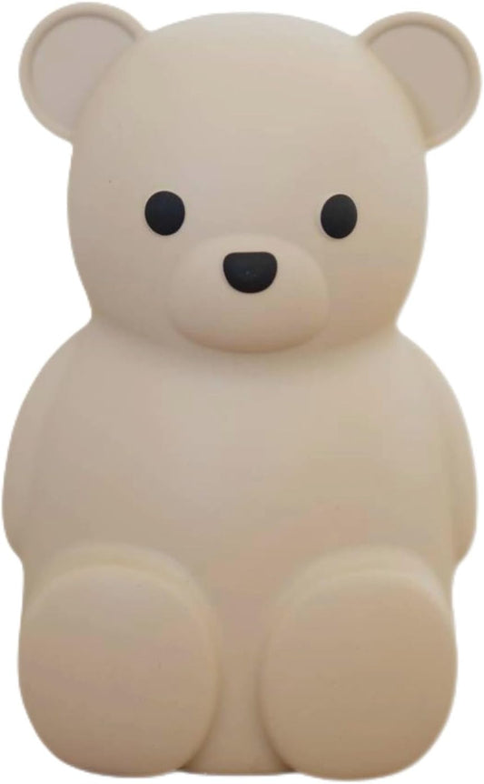 Neutral Silicone Teddy Bear Coin Bank for Kids, Baby, and Toddler. Unbreakable Piggy Bank for Kids -Nursery Decor - Durable Money Bank Gift for Children
