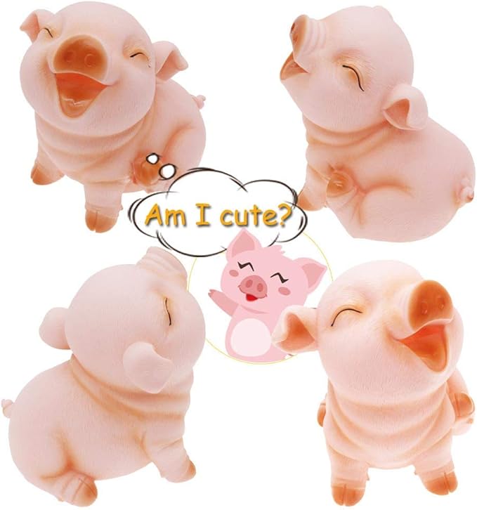 Cute Pig Coin Money Bank, Shatterproof Piggy Bank, Creative Money Bank, Can Store 1000 Coins, Best Bitrthday Gift, Squint Piggy