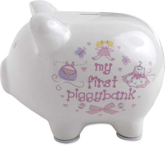 Baby Essentials My First Piggy Bank, Baby's First Piggy Banks for Boys and Girls (Pink)