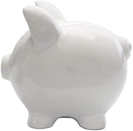 Piggy Bank,Child to Cherish Ceramic Pig Money Piggy Banks for Boys Girls Kids White