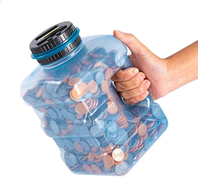 Piggy Bank - Large Coin Bank for Adults Boyswith LCD Counter,Great Coin Counter Bank Money Counting Jar with Total Amount Displayed,Best Gift for Kids(4.2L)